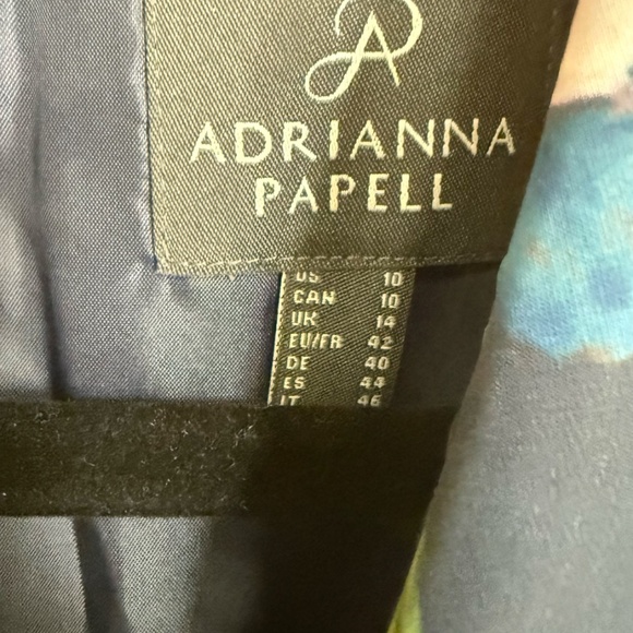 Adrianna Papell Women's Floral High-Low Organza Halter Dress Size 10 - Picture 2 of 2